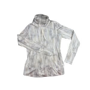 Calia Carrie Underwood Ivory Gold Stripe Pullover Sweatshirt Womens Size M